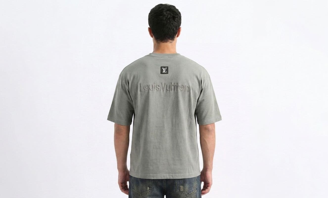 Men's Premium Drop Shoulder Oversized T-Shirt with Front & Back Embroidery thumbnail 3