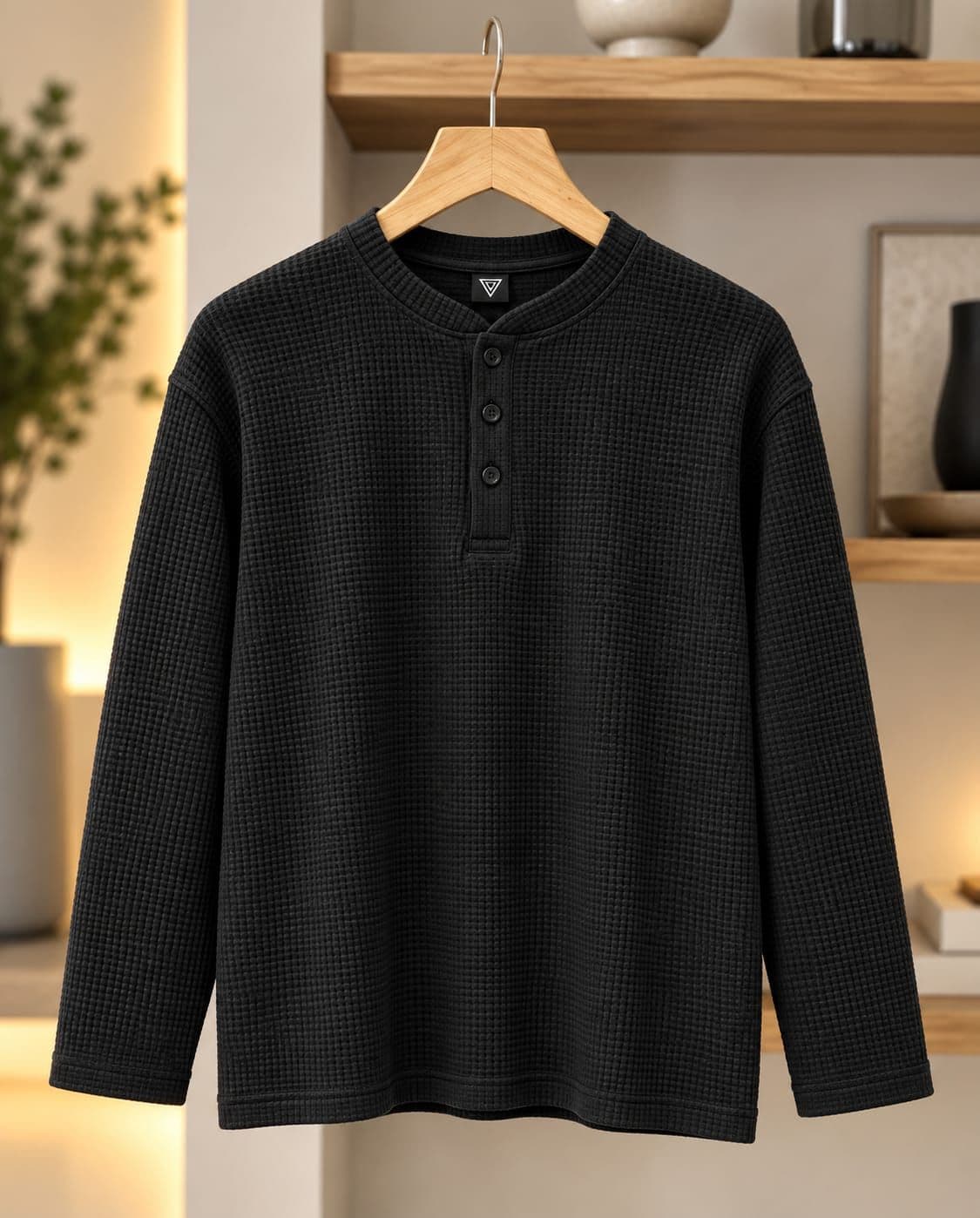 Henly T-Shirts -Black
