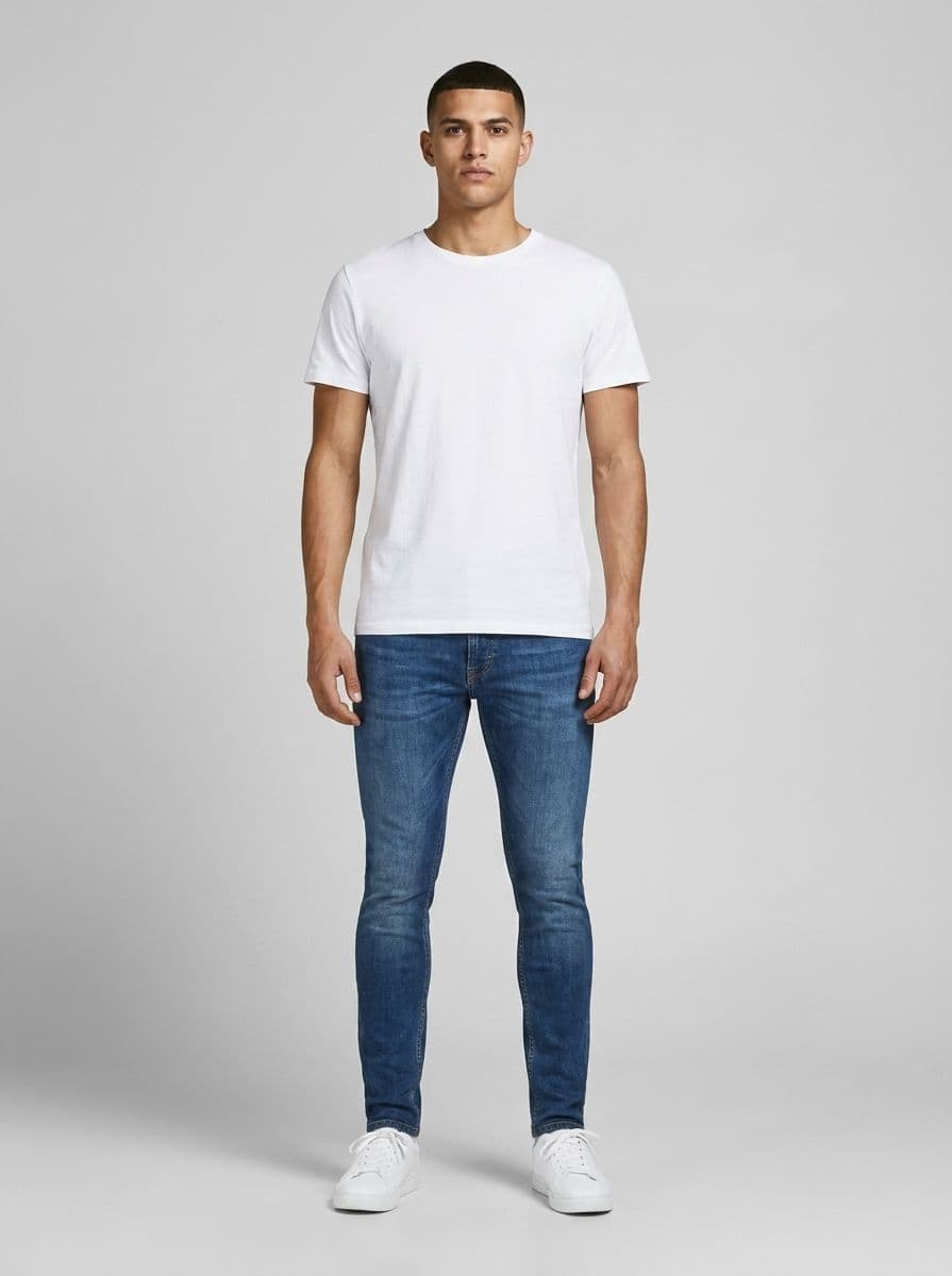 Men Skinny Blue Denim Jeans : j & j : Branded