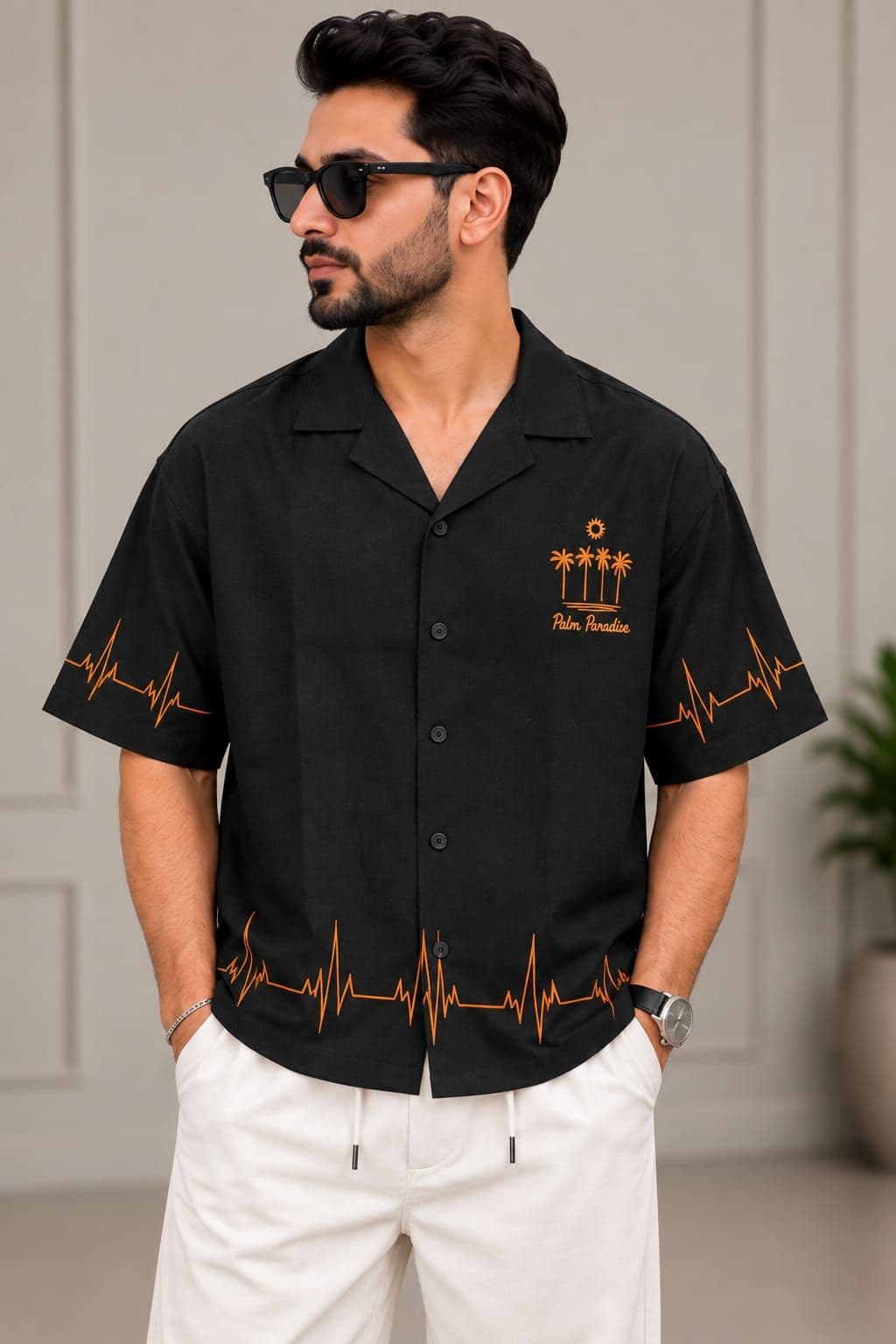 Aerofitter Exclusive Embraided Safari Shirt - Black