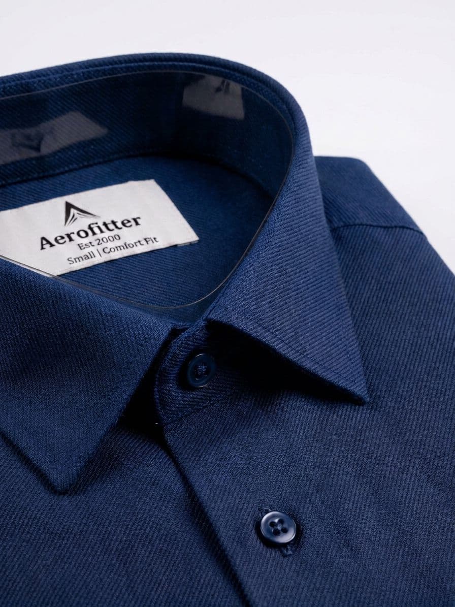 Men's Royal Blue Semi Formal Shirt – Premium Long Sleeve Dress Shirt
