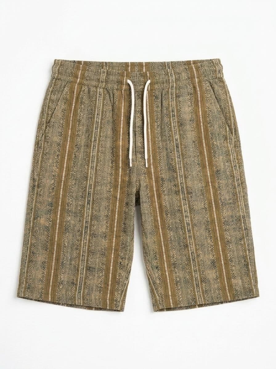 Men's 2-Piece Striped Shirt & Shorts Co-Ord Set – Resort Wear Matching Outfit thumbnail 4
