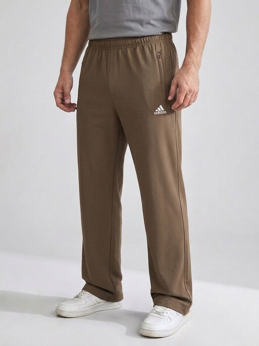 Men's Brown Dotted Malai Dry-Fit Track Pants – Thailand Imported Loose Fit Trousers