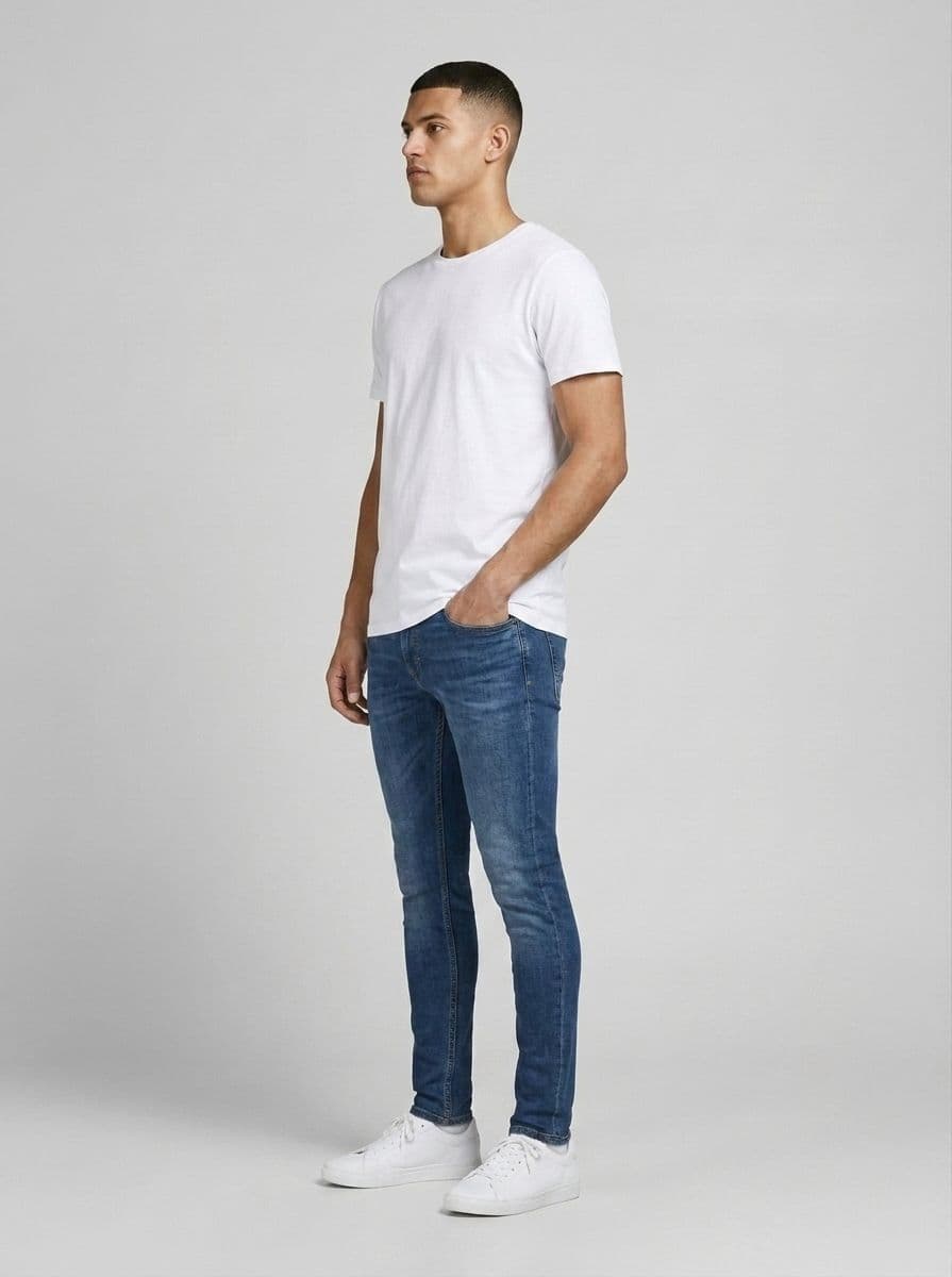 Men Skinny Blue Denim Jeans : j & j : Branded thumbnail 2