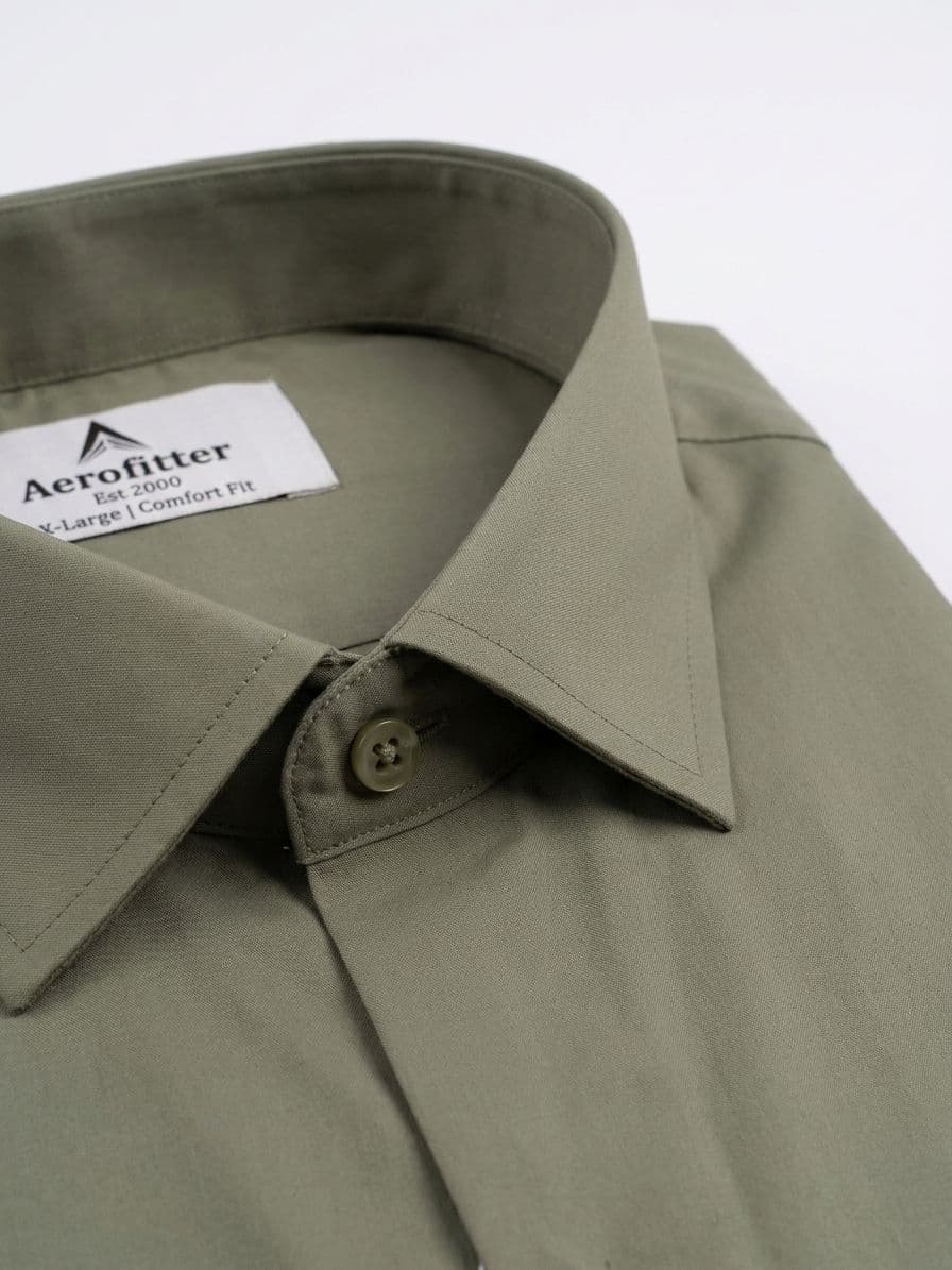 Men's Sage Green Semi Formal Shirt – Premium Long Sleeve Dress Shirt