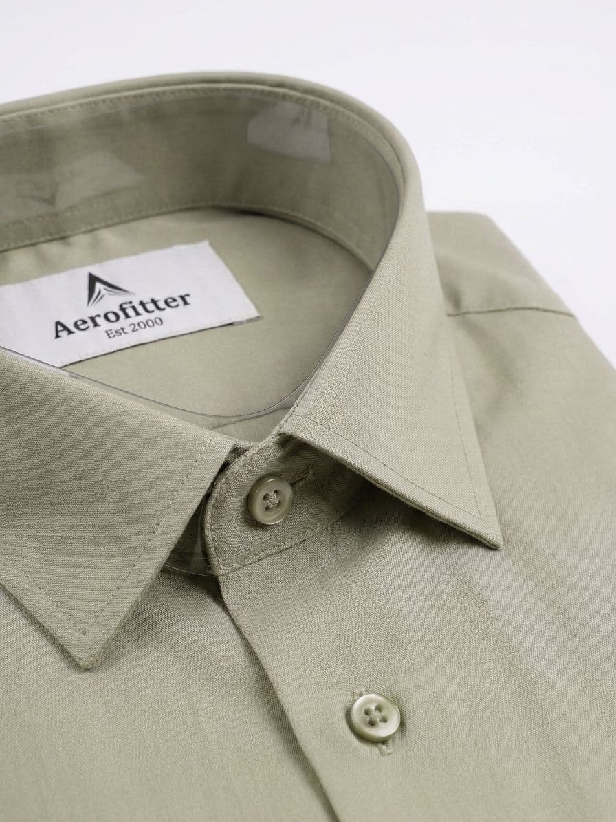 Men's Light Pistachio Green Semi Formal Shirt – Premium Long Sleeve Dress Shirt