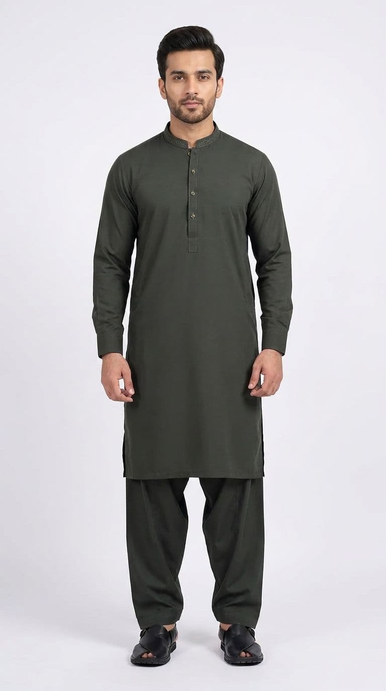 IDEAS by GUL AHMED - MENS SHALWAR KAMEEZ 2025  - GREEN