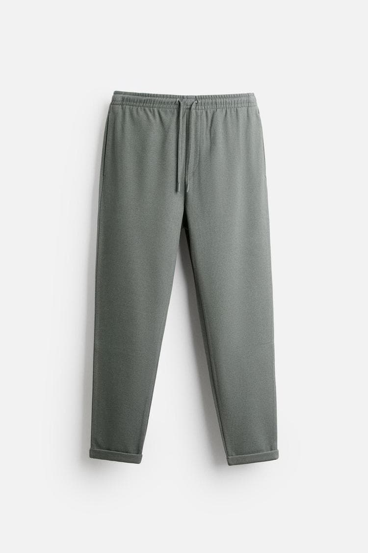 ZARA EASY CARE TROUSERS WITH JOGGER WAIST BAND | 100% original | exclusive quality | grey