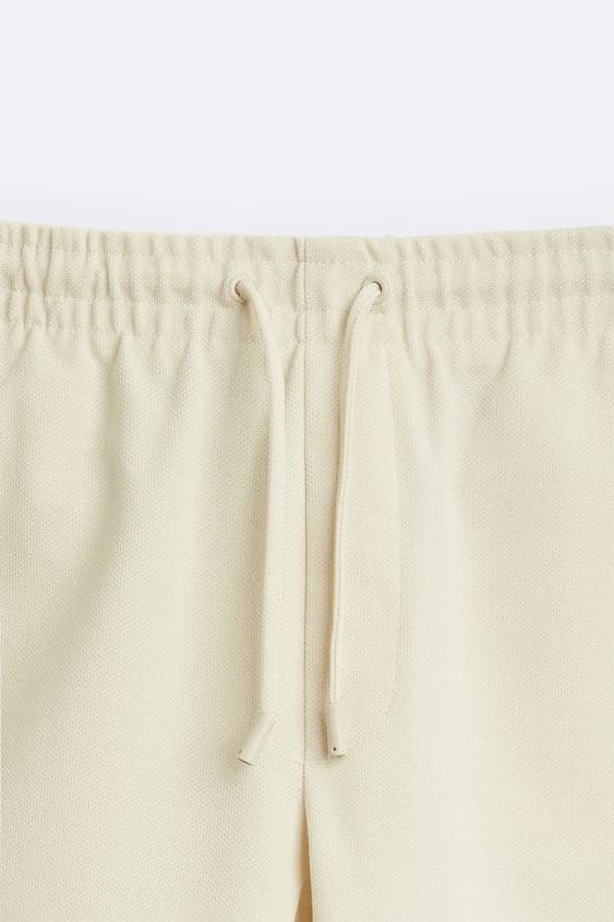 ZARA EASY CARE TROUSERS WITH JOGGER WAIST BAND | 100% original | exclusive quality | off white thumbnail 2