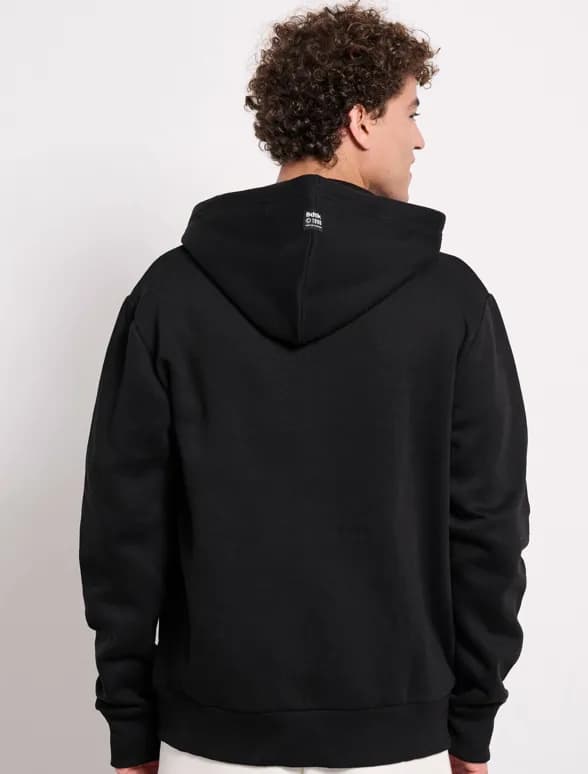 body talk | men hoodie zipper | 100% original | export quality | jet black thumbnail 3