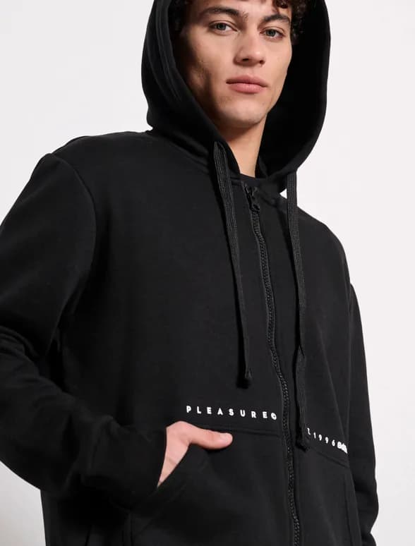 body talk | men hoodie zipper | 100% original | export quality | jet black