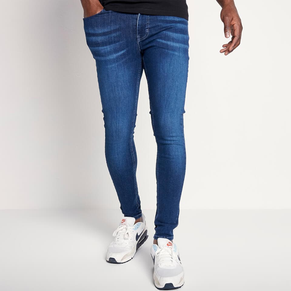 100% ORIGINAL | SKINNY DENIM JEANS  | EXPORT QUALITY | SKIN  FIT | DARK BLUE