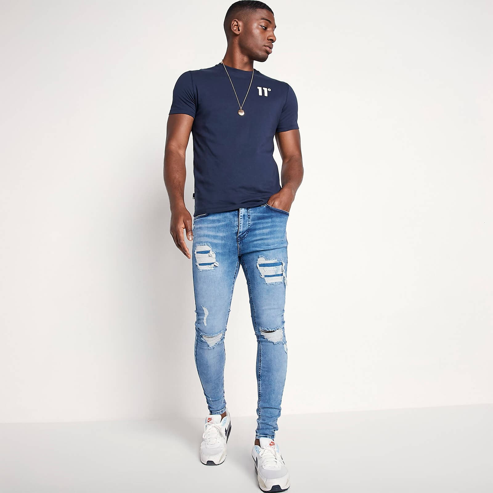 Denim Jeans  | 100% ORIGINAL | EXPORT QUALITY | SKIN FIT | LIGHT BLUE thumbnail 2