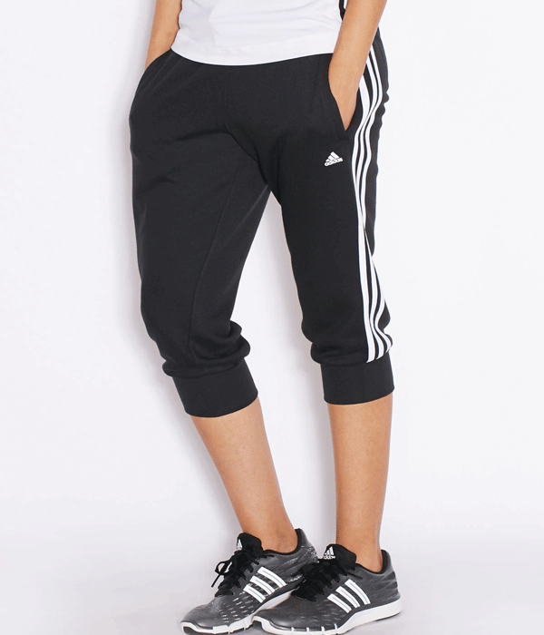 ADIDAS | 3 QUATER | MADE IN THAILAND | IMPORTED DRY FIT | BOTTOM RIB | BLACK