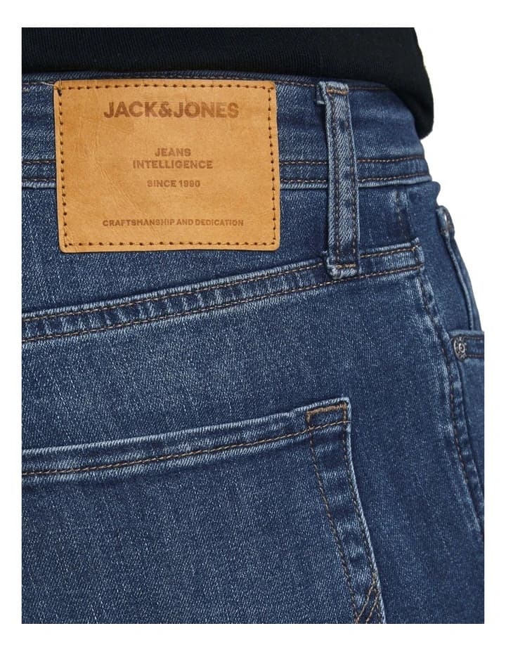 JACK & JONES | SLIM FIT | 100 % ORIGINAL | JEANS SUPER STRECHIBLE | MID BLUE thumbnail 2