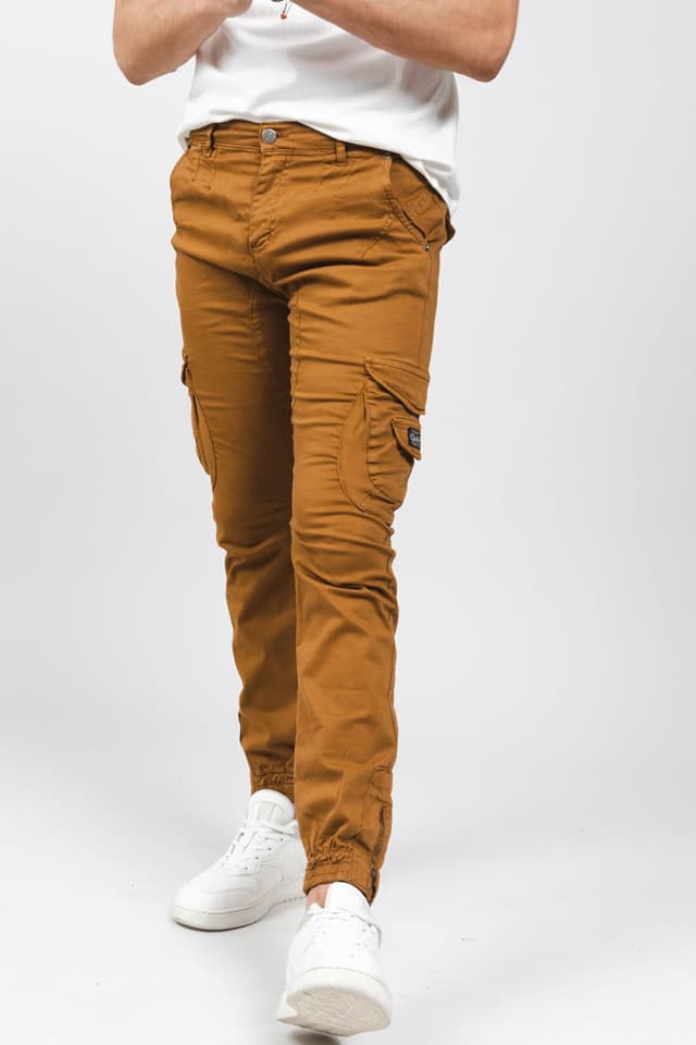 SUPREME FLEX | COTTON CARGO PANT | SIX POCKET | EXPORT QUALITY | CAMEL BROWN