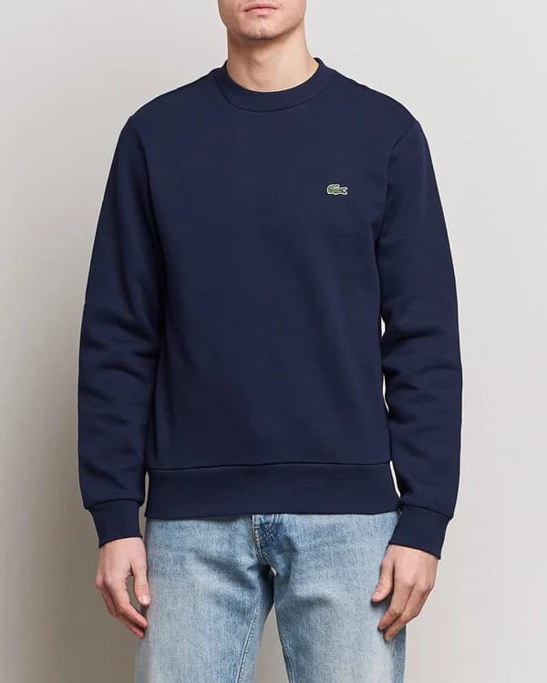 LACOSTE | MENS SWEAT SHIRT | FEBRIC TERRY | EXPORT QUALITY | EMBRAIDED LOGO ON FRONT | FOR WINTER | MID BLUE