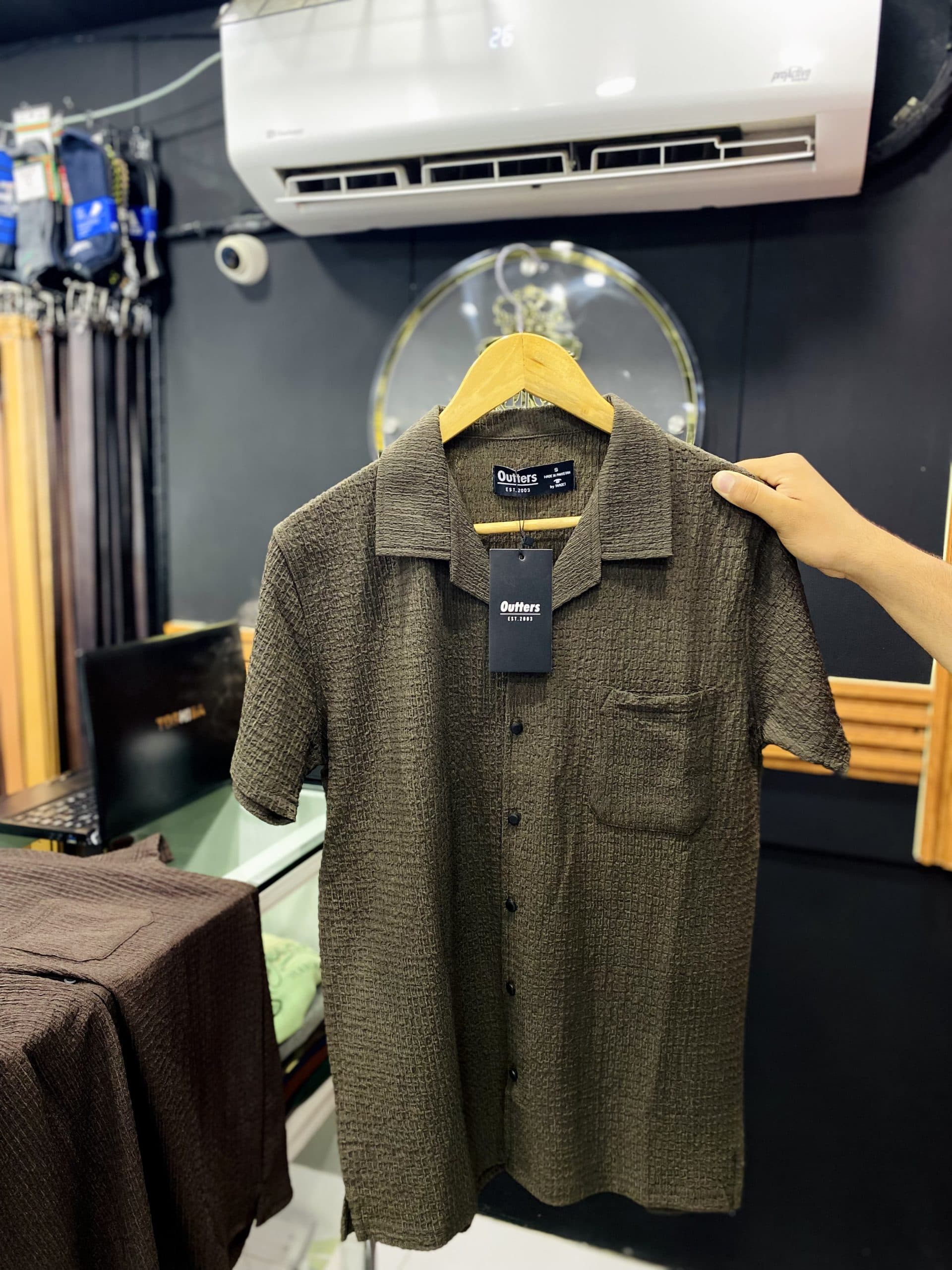 safari shirt | imported popcorn stuff | imported accessories | unique fashion | greenish