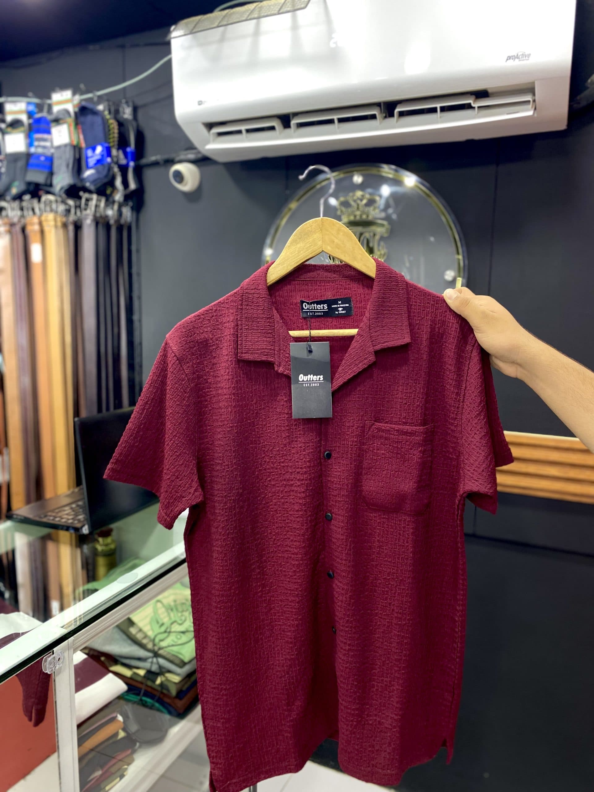 safari shirt | imported popcorn stuff | imported accessories | unique fashion | maroon