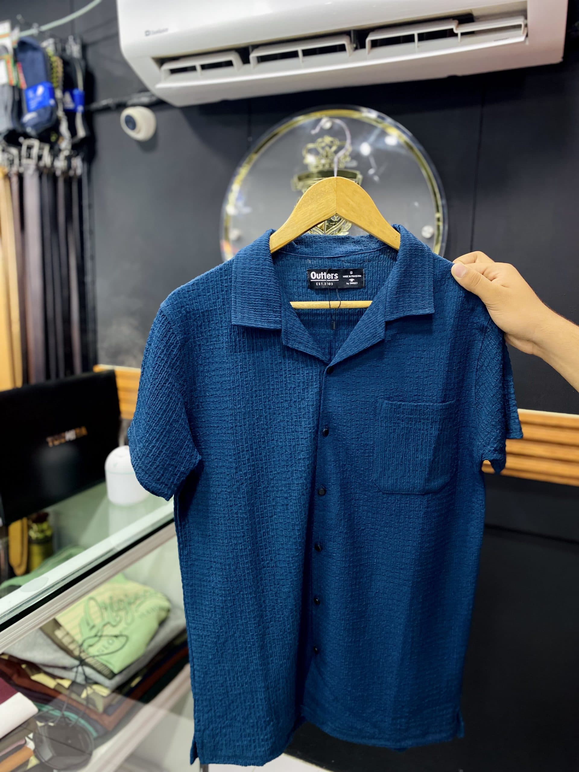 safari shirt | imported popcorn stuff | imported accessories | unique fashion | royal blue