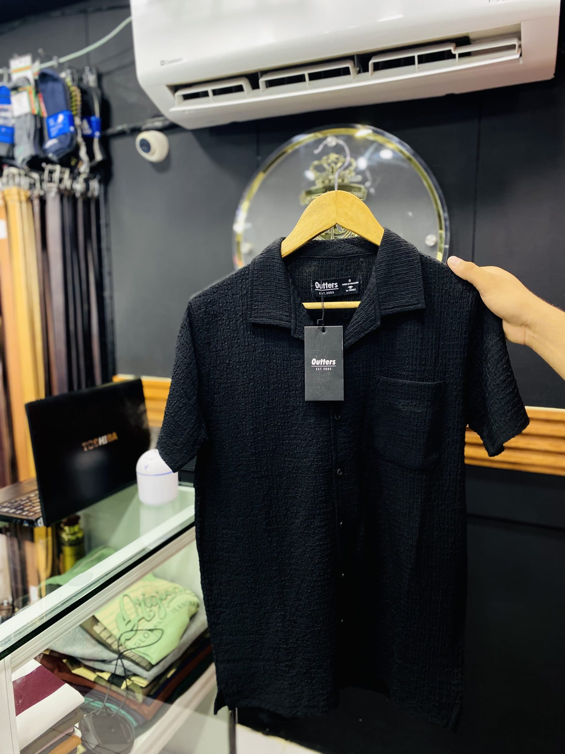 safari shirt | imported popcorn stuff | imported accessories | unique fashion | black