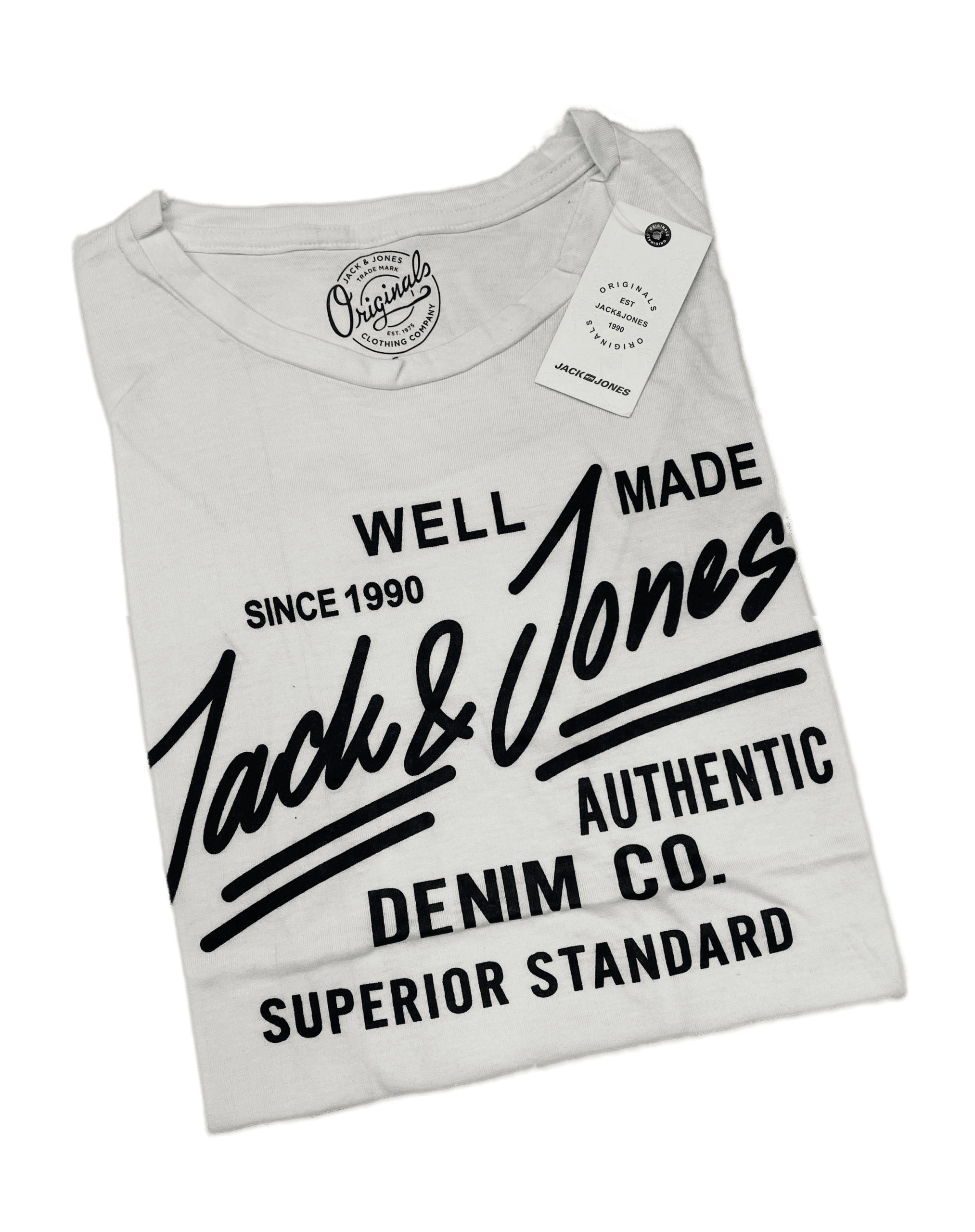 JACK & JONES  | 100% ORIGINAL T SHIRT |  WHITE