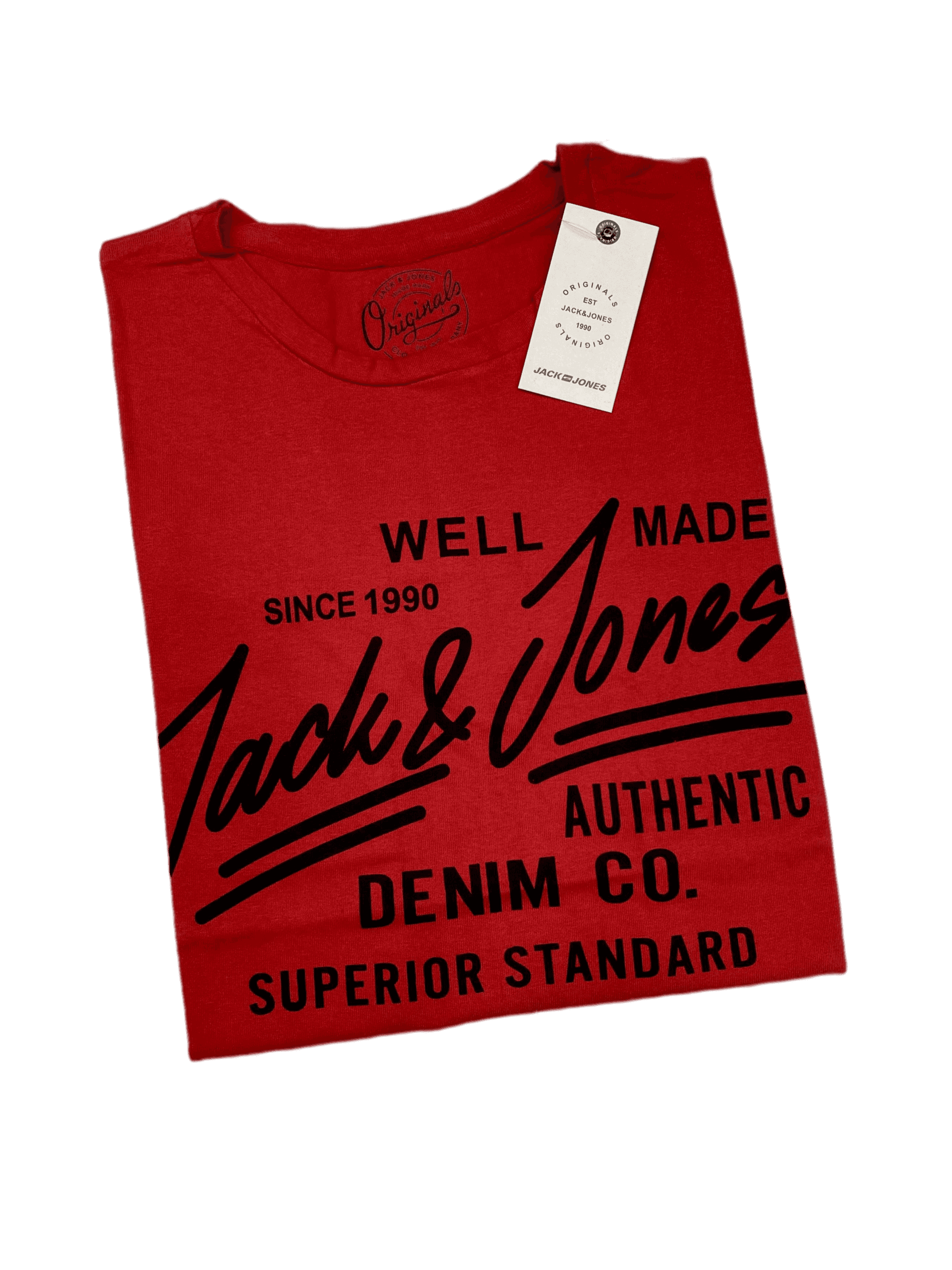JACK & JONES  | 100% ORIGINAL TEES  |  RED