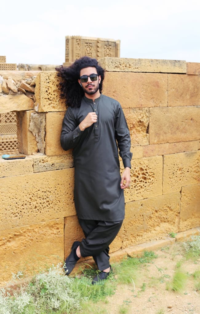 IDEAS by GUL AHMED - MENS SHALWAR KAMEEZ 2025  - GREEN thumbnail 2