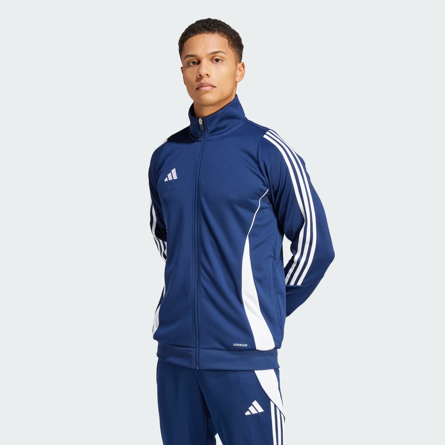 Adidas Winter Track Suit | 100% Imported | Latest Style | Unique Design in Navy Blue thumbnail 4