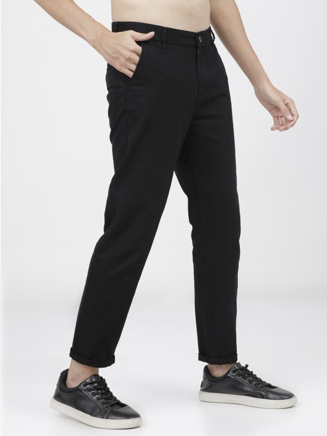 Export Quality | MENS COTTON CHINOS  | BRANDED | SLIM FIT | JET BLACK thumbnail 2