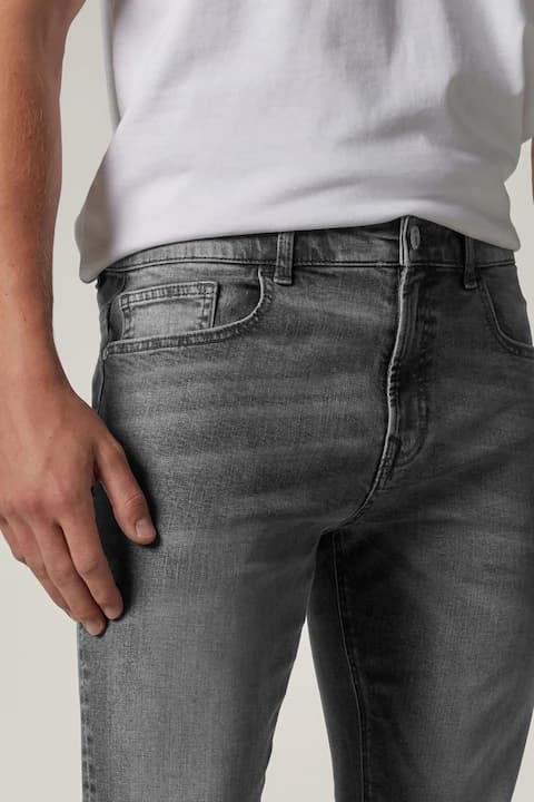 Zara | 100% Original | Denim Jeans | Slim Fit | Stretchable | Light Grey thumbnail 2
