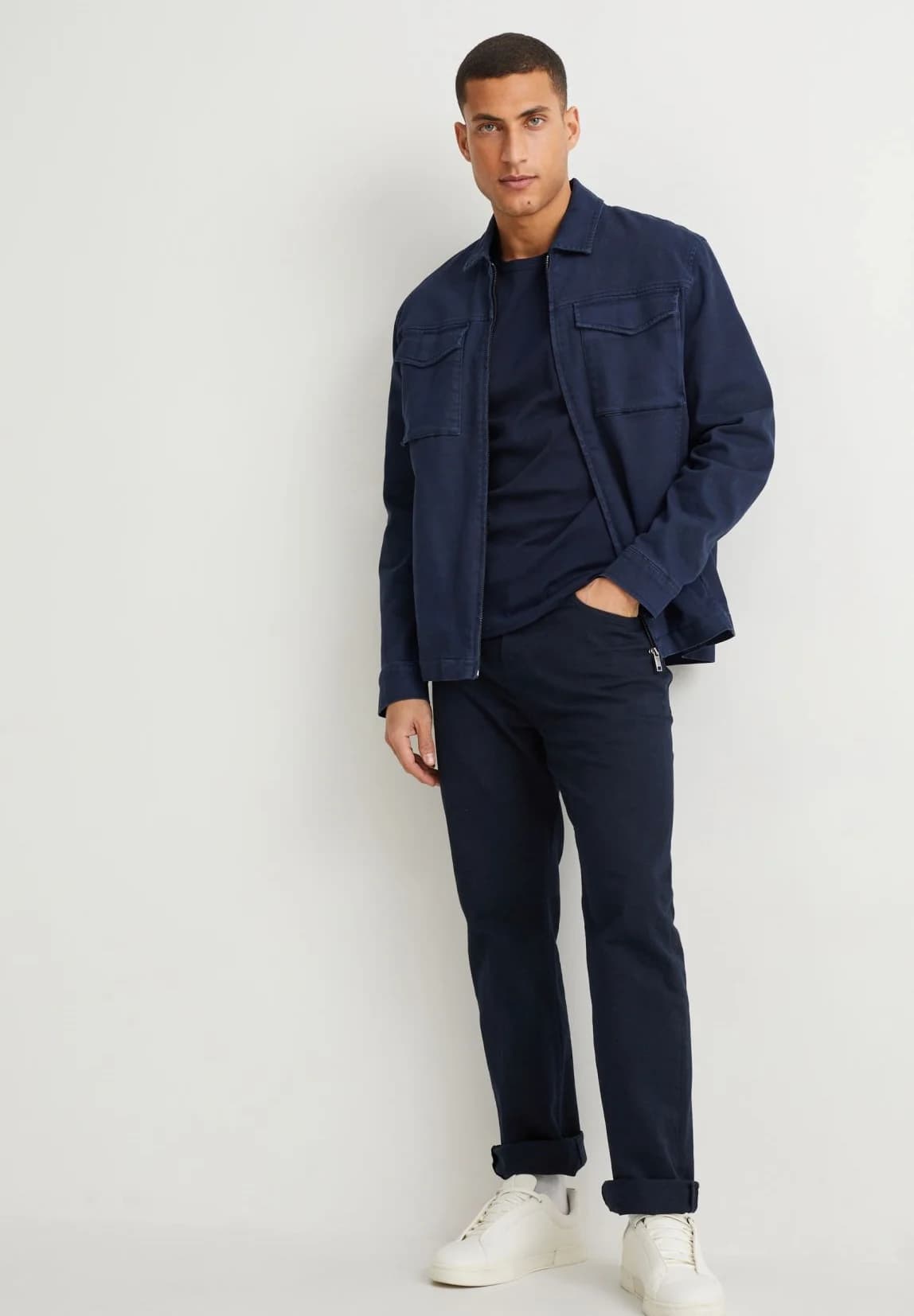 C&A | REGULAR FIT | MENS DENIM JEANS | EXPORT QUALITY BRANDED | STREACHABLE | NAVY BLUE