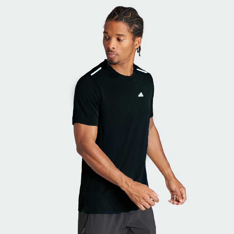 Adidas | Dry Fit T-Shirt | Premium Imported Fabric | Reflective Logo | Black