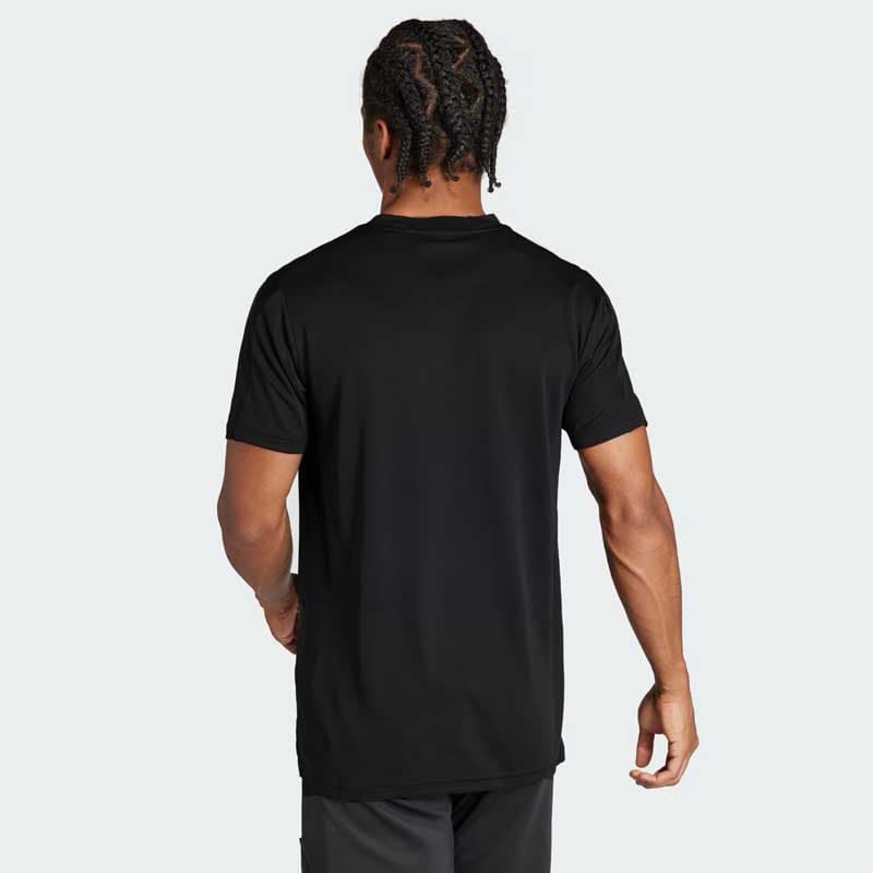 Adidas | Dry Fit T-Shirt | Premium Imported Fabric | Reflective Logo | Black thumbnail 2