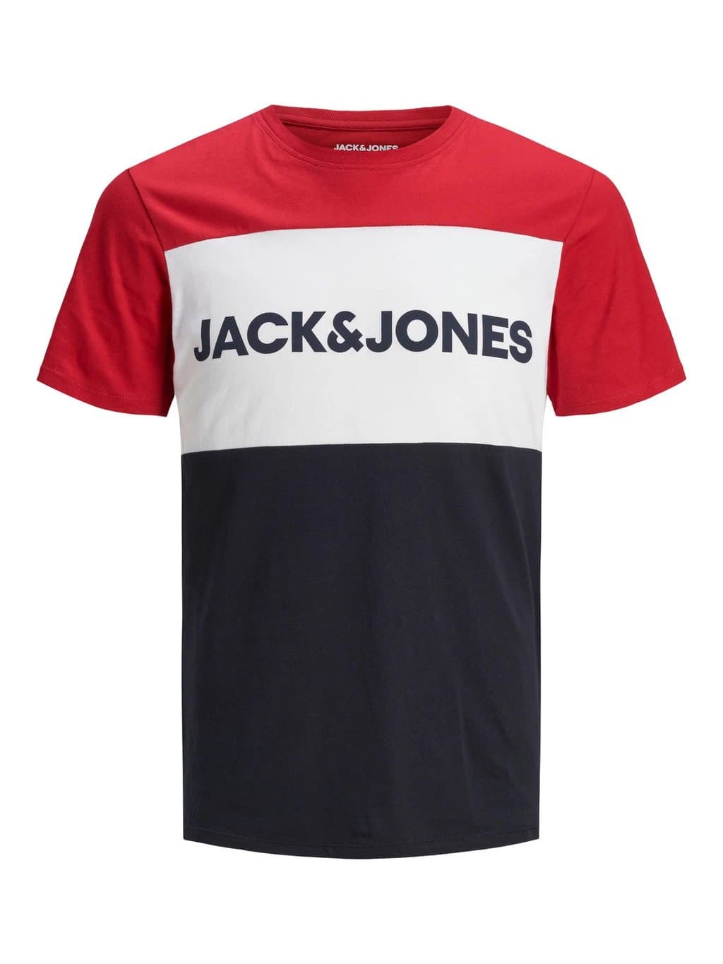 JACK & JONES | 100% ORIGINAL T-SHIRT | PANEL STYLE | VERY LIGHT & SOFT | RED thumbnail 2