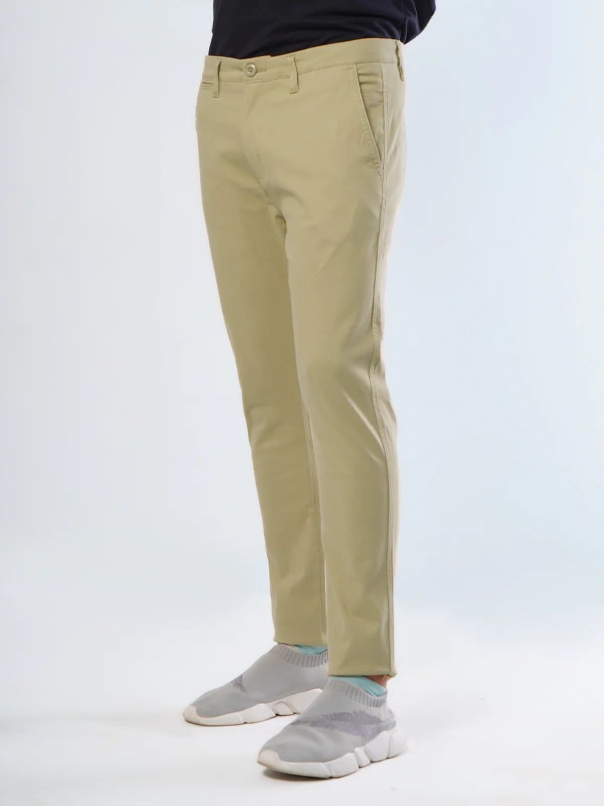 BLACK DOT | MENS COTTON CHINOS | 100% IMPORTED | STREACHIBLE | BRANDED | SLIM FIT | KHAKI