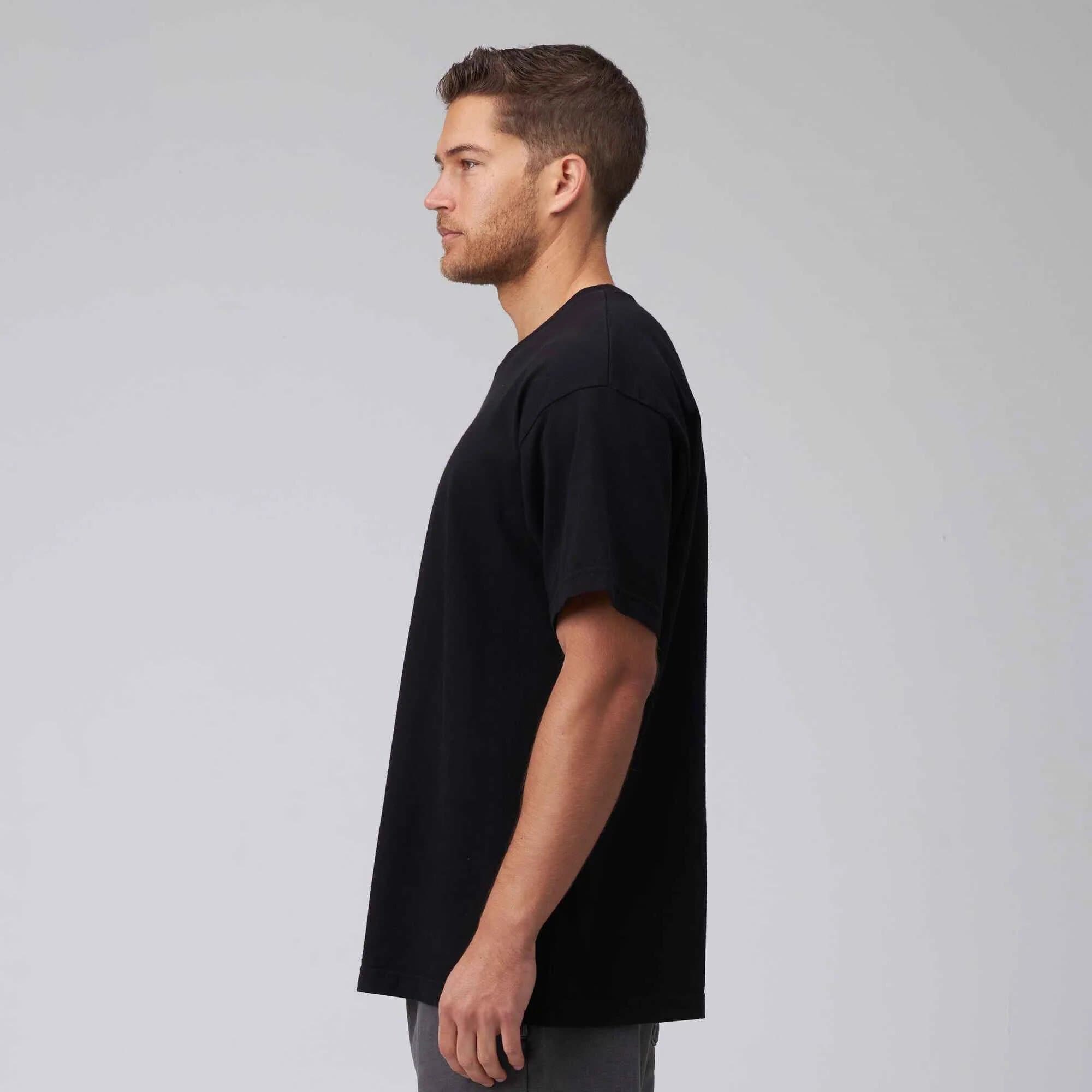 MEN PLAIN JET BLACK | DROP SHOULDER | PC COTTON | LIGHT SHINNY BLACK | VERY SOFT & LIGHT thumbnail 2