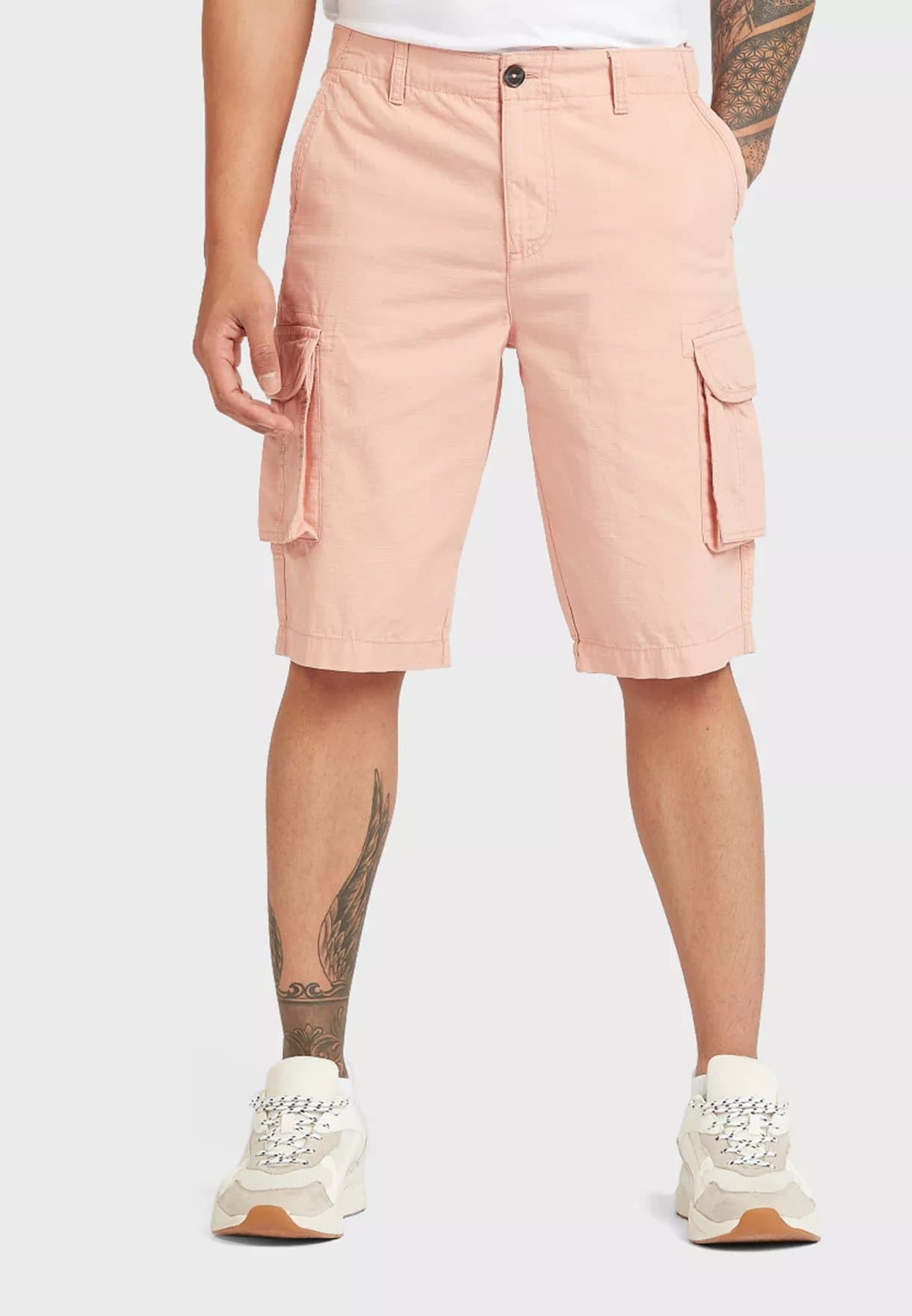 Lee Cooper | 100% GENUINE EXPORT QUALITY | 6 POCKET CARGO SHORT | COTTON | LIGHT PINK