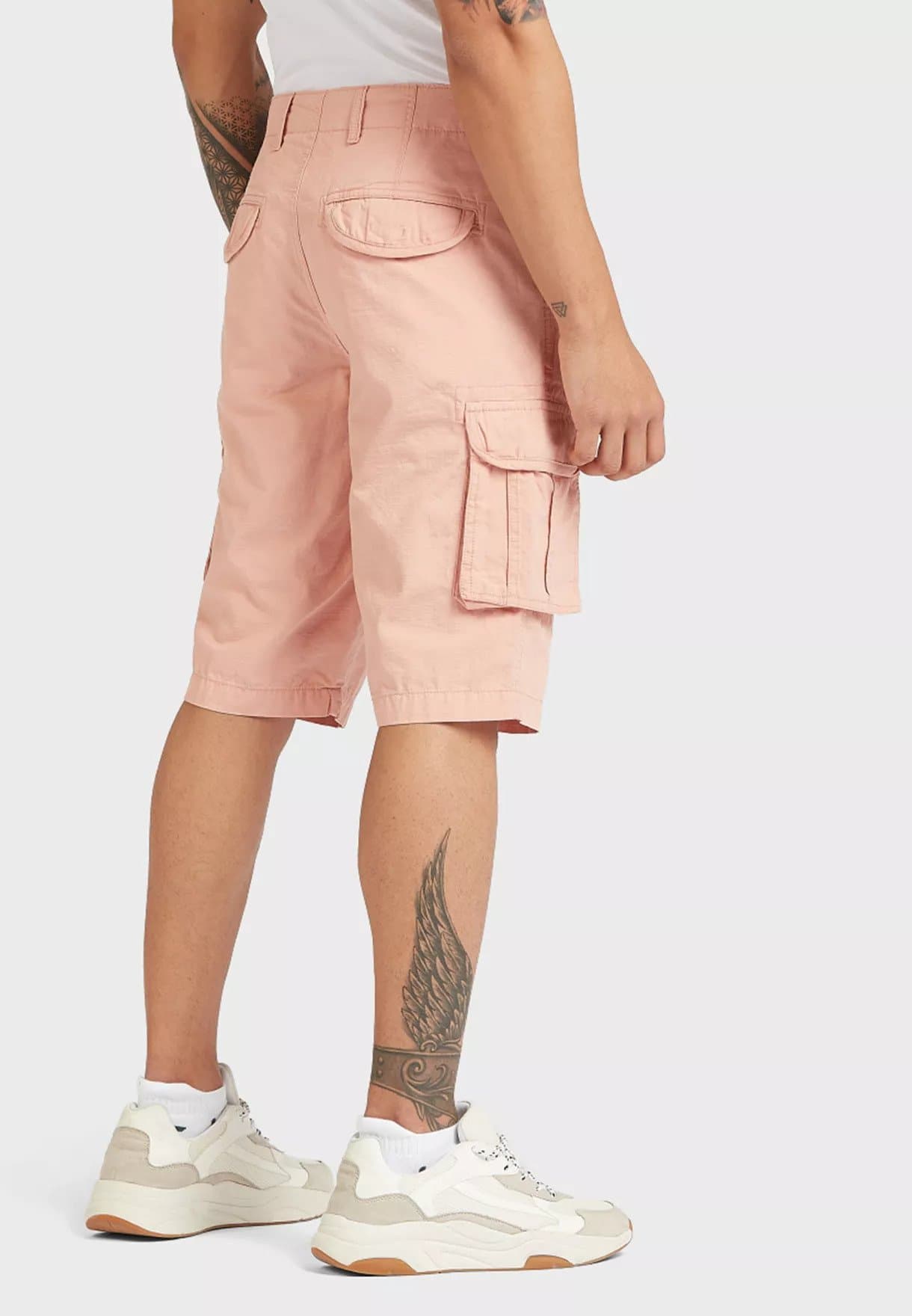 Lee Cooper | 100% GENUINE EXPORT QUALITY | 6 POCKET CARGO SHORT | COTTON | LIGHT PINK thumbnail 3