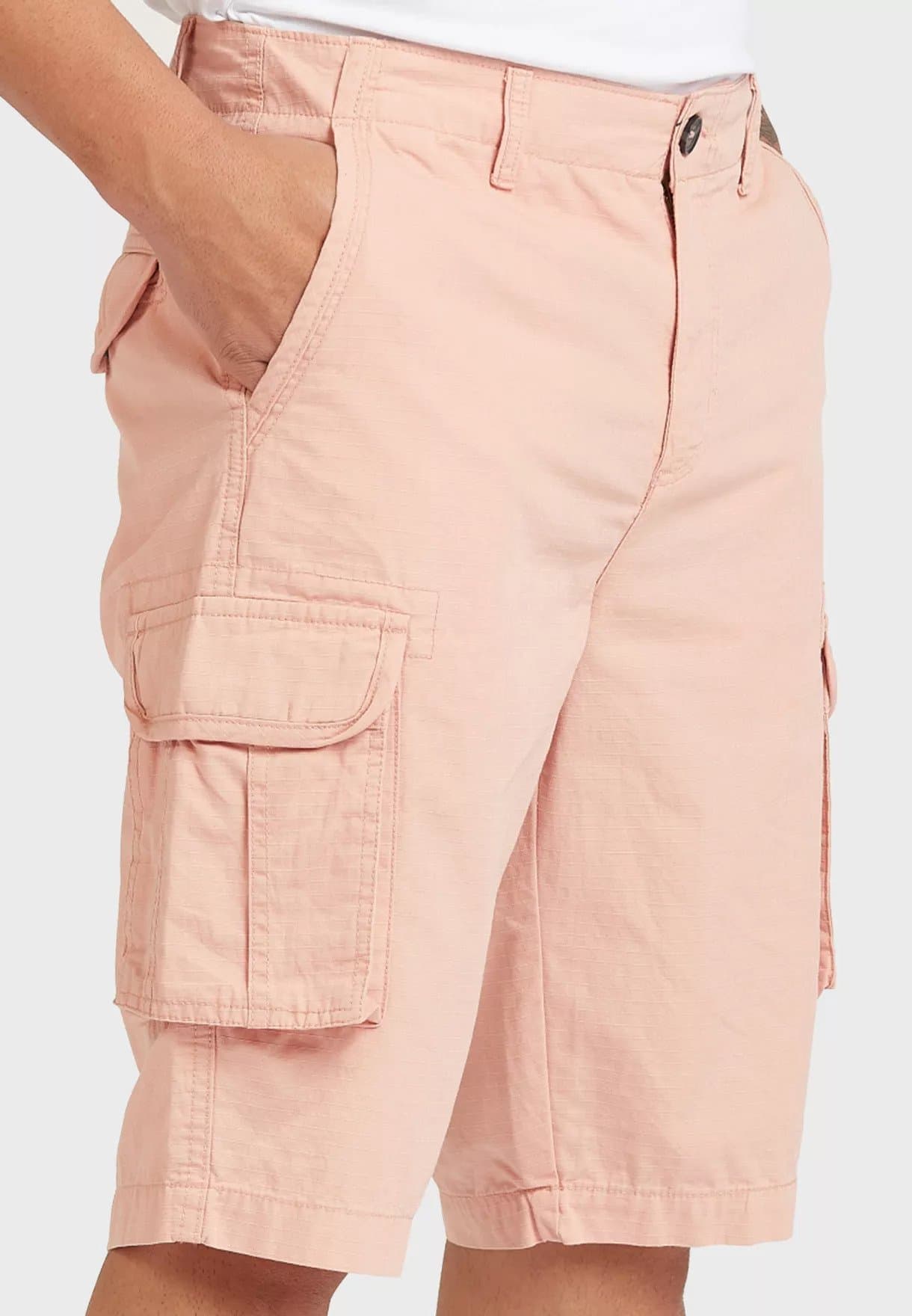 Lee Cooper | 100% GENUINE EXPORT QUALITY | 6 POCKET CARGO SHORT | COTTON | LIGHT PINK thumbnail 2