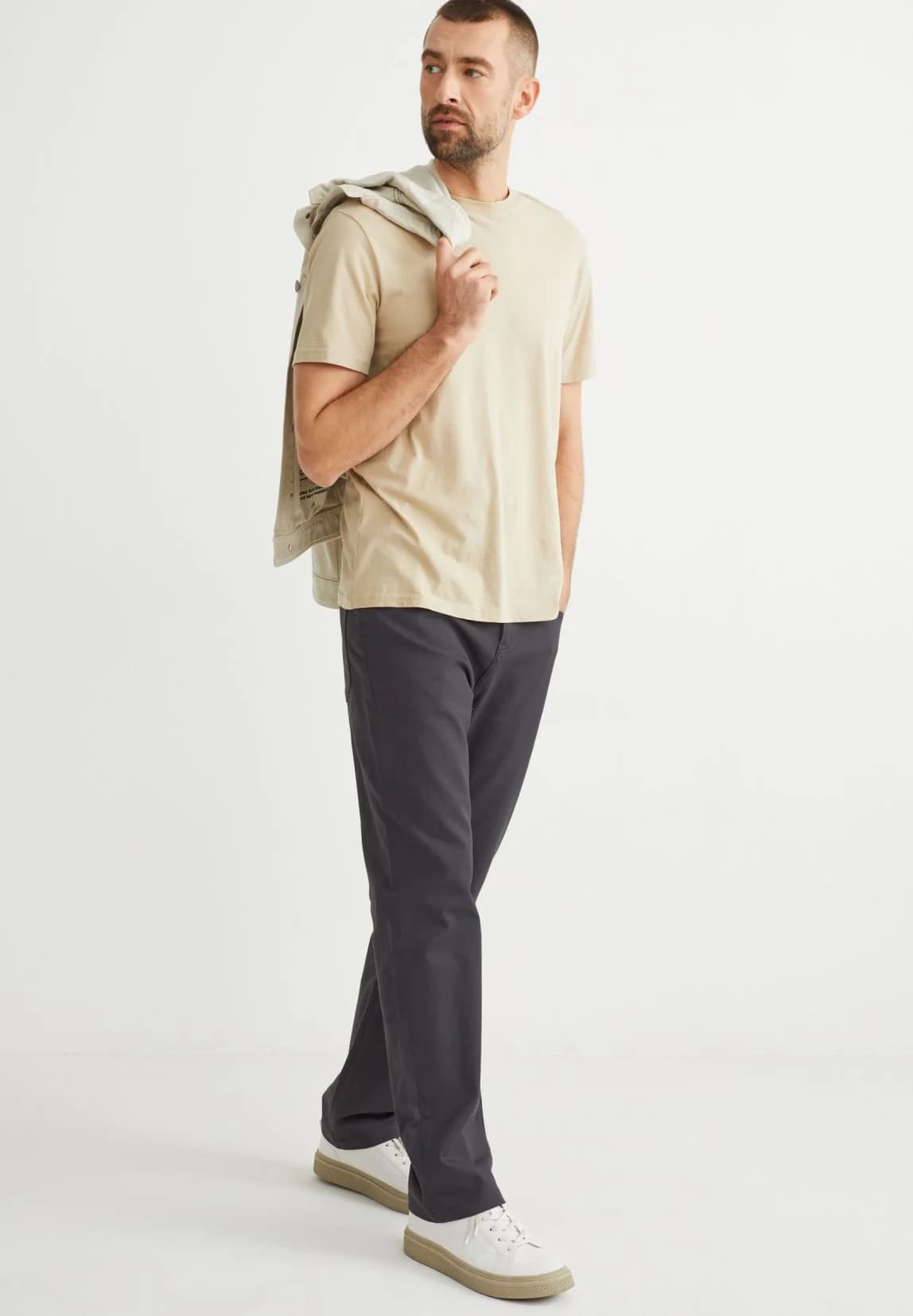 C&A | REGULAR FIT | MENS DENIM JEANS | EXPORT QUALITY BRANDED | STREACHABLE | DARK GREY