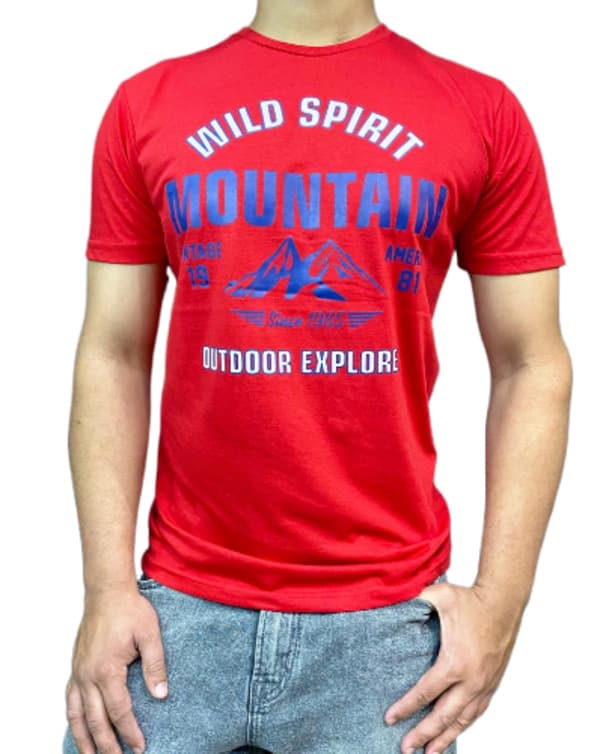 TRESSENTIAL | TEE SHIRT | MEN'S EXPORT QUALITY | COTTON JERSY | BRANDED | RED