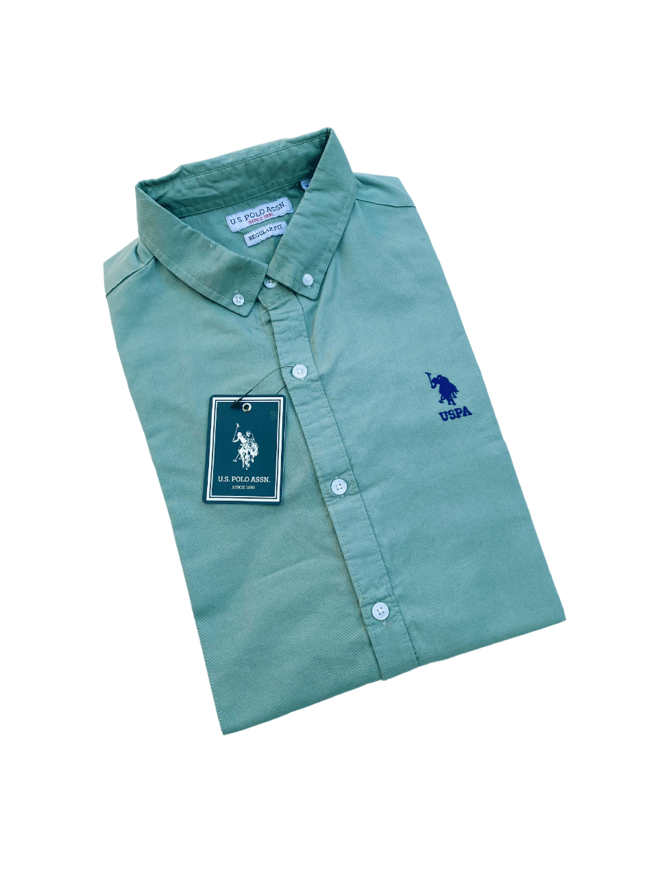 US POLO ASSN | MENS CASUAL SHIRT | FULL Sleeves | 100% IMPORTED FABRIC | SHAMBRY COTTON | OLIVE GREEN