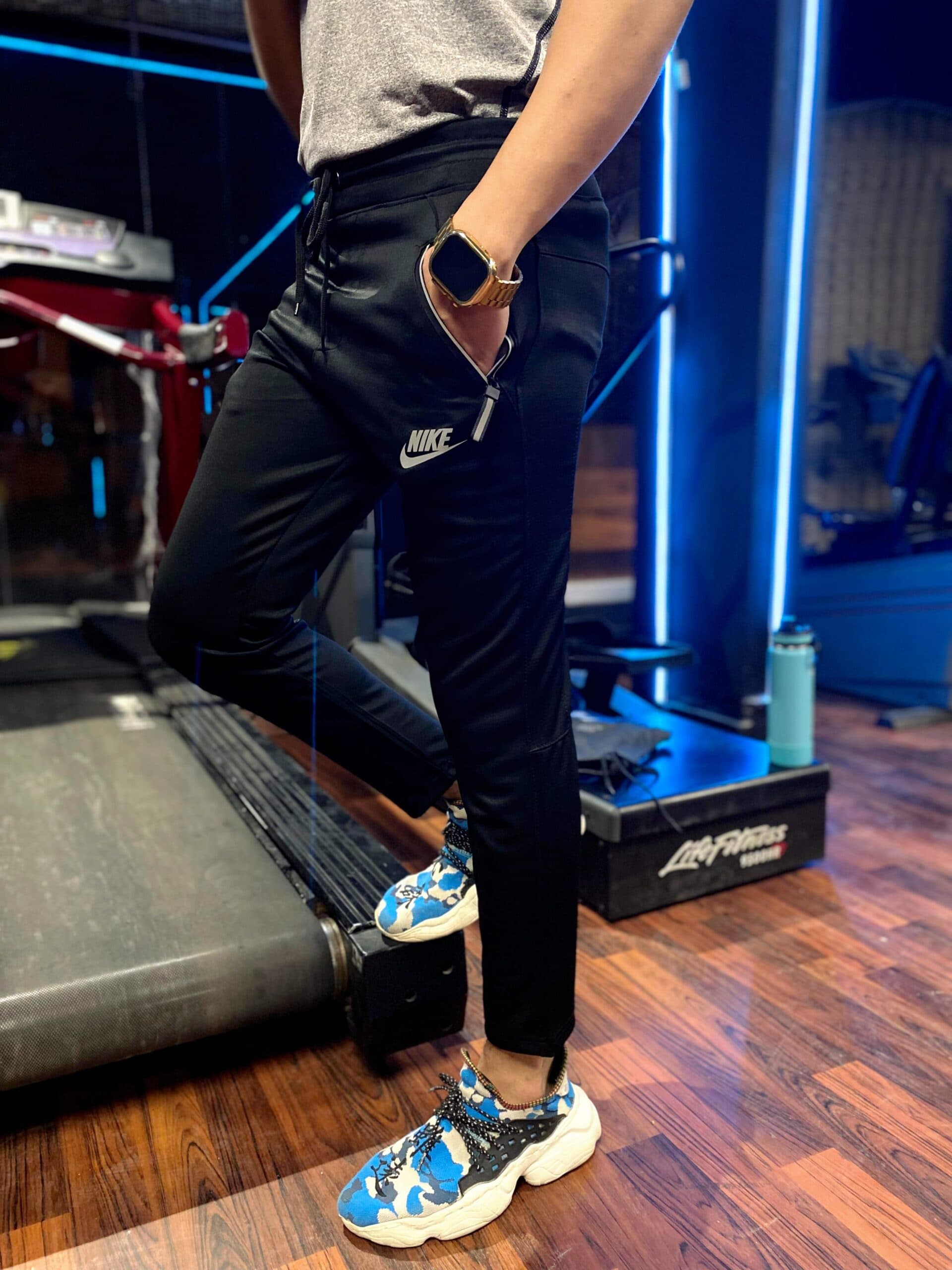 NIKE | MESH DRY FIT TROUSER | 100% IMPORTED | SKINNY FIT | BACK PANEL | JET BLACK