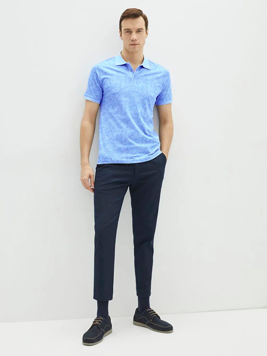 JOHN'S BAY | 100% GENIUNE POLO T SHIRT | PRINTED | COTTON PK | SKY BLUE thumbnail 2