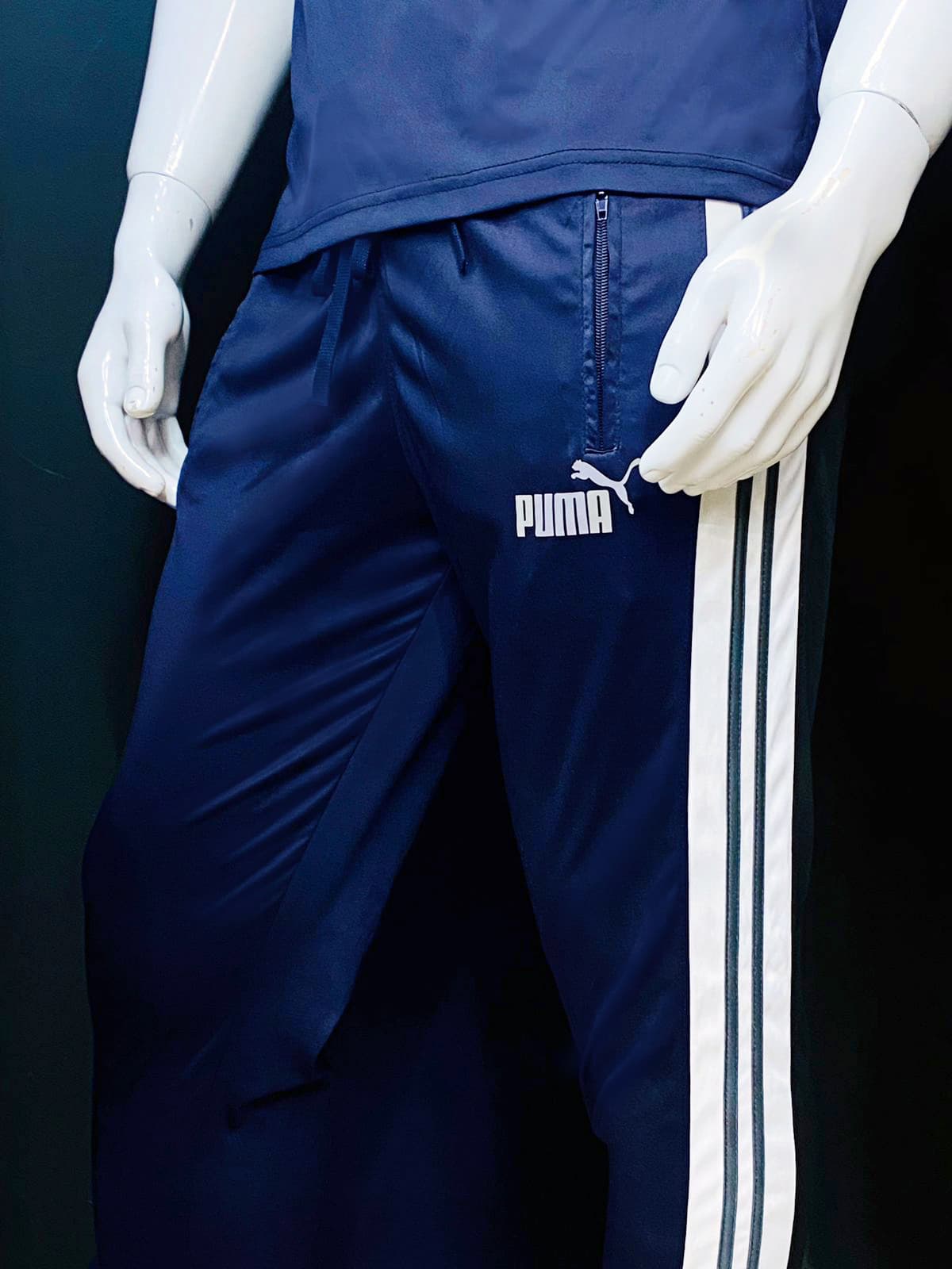 PUMA | 100% IMPORTED TRACK SUIT | PREMIUM DRY FIT | FOR SUMMER | NAVY BLUE thumbnail 2