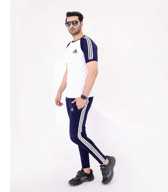 ADDIDAS  | 100% IMPORTED |  TRACK SUIT | PREMIUM DRY FIT | FOR SUMMER | NAVY BLUE