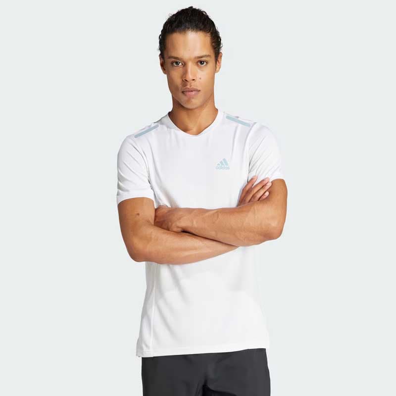 Adidas White Dry Fit T-Shirt | Imported Quality | Reflective Logo