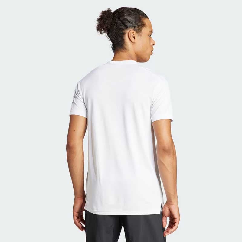 Adidas White Dry Fit T-Shirt | Imported Quality | Reflective Logo thumbnail 3