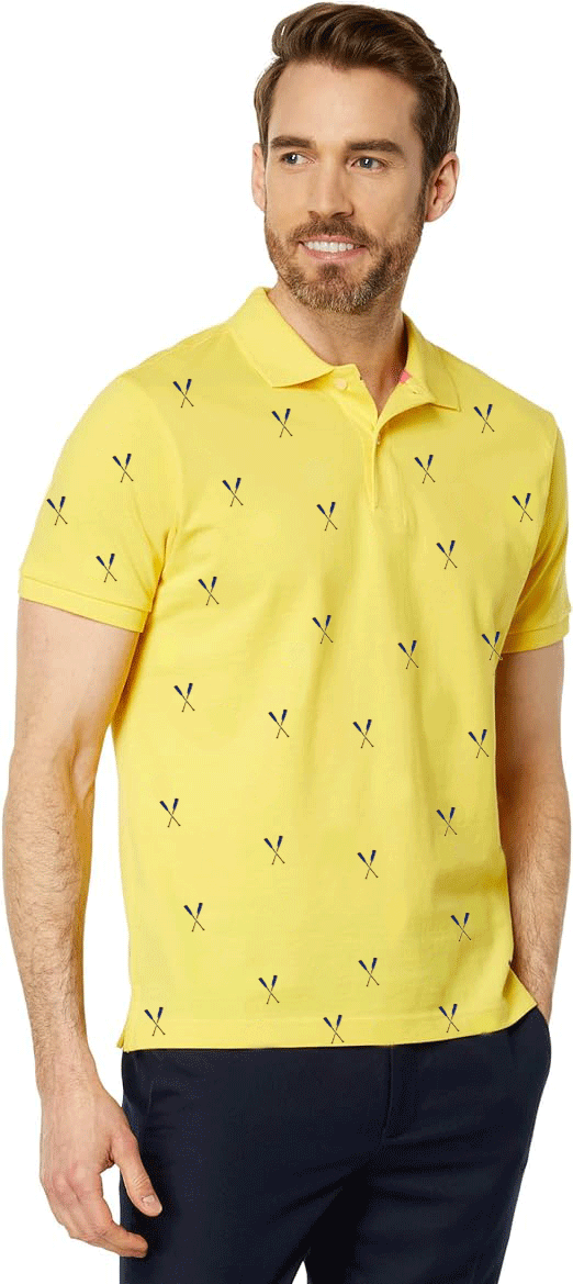 JOHN'S BAY | 100% GENIUNE POLO T SHIRT | PRINTED | COTTON PK | LEMON